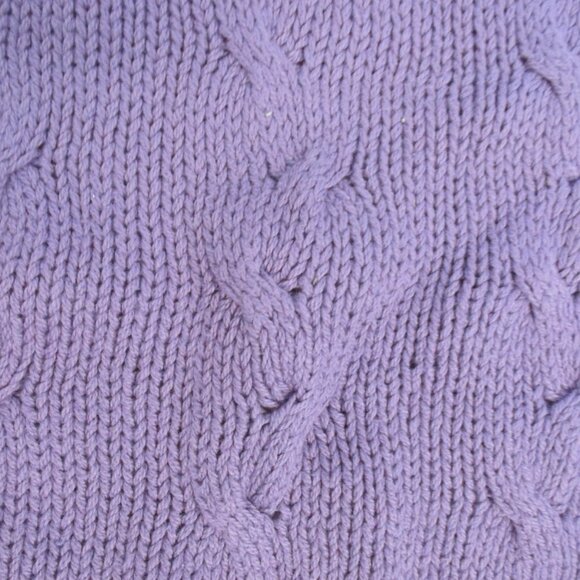 CHEROKEE WOMEN'S SIZE L SWEATER LAVENDER TUNIC CREW NECK CABLE KNIT NWT - Picture 4 of 11